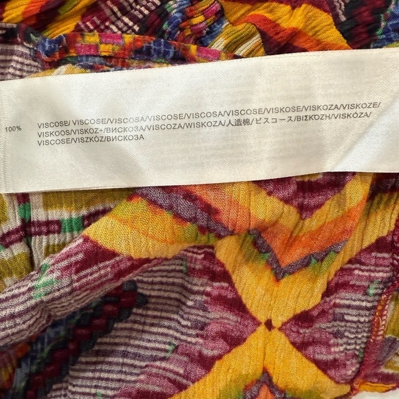 MINKPINK Dress Sleeveless Tassels Multicolor Yellow Red Moroccan Tile Size Small - Picture 11 of 12